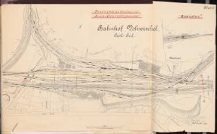 Viergleisiger Ausbau der Eisenbahnstrecke Vohwinkel-Elberfeld Schinkelwettbewerb 1904: Bahnhof Vohwinkel. Lageplan 1:1000