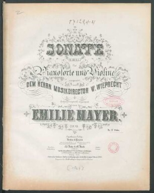 Sonate (E moll) für Pianoforte und Violine : op. 19.