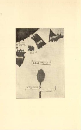[Pigafetta's chart of the Moluccas]
