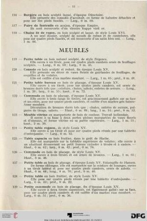 Meubles (Nr. 119-140)