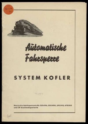 Automatische Fahrsperre System Kofler
