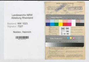 Entnazifizierung Heinrich Nolden , geb. 05.08.1901 (Amtsgerichtsrat)
