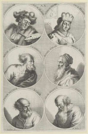 Gruppenbildnis des Iohannes ab Eyck, des Hubertus ab Eyck, des Martin Schön a Calenbach, des Michael Wolgemuth, des Peter Vischer und des Adam Krafft