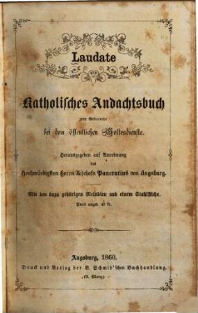 Laudate : katholisches Andachtsbuch zum Gebrauche bei dem öffentlichen Gottesdienste