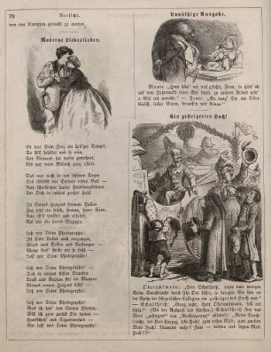 "Moderne Liebeslieder" "Unnöthige Ausgabe" "Ein gesteigertes Hoch!"