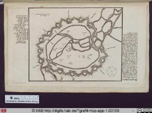 Ein Stadtplan von Braunschweig mit Erläuterungen