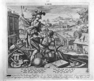 Labor : Sadeler, Raphael , nach Vos, Maarten de: Labor. Kupferstich; 22,2 x 26 cm. Dresden: Kupferstich-Kabinett A 48 156 in A 1269,1 H xxi, 207