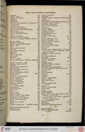 Index rerum et uerborum memorabilium