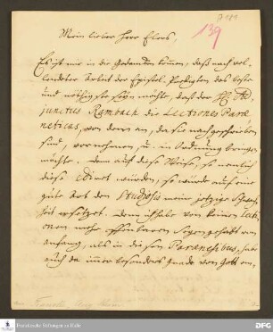 Brief von August Hermann Francke an Heinrich Julius Elers.