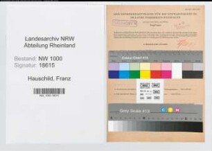Entnazifizierung Franz Hauschild, geb. 01.05.1893 (Verw.Angest.)