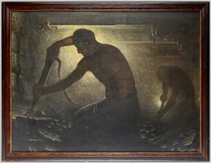 Gemälde, Bergmann mit Abbauhammer
