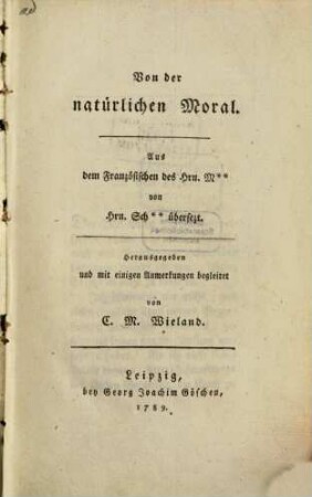 Von der natürlichen Moral