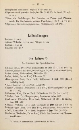 19, Leibesübungen