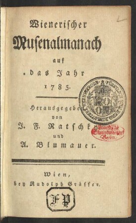1785: Wienerischer Musenalmanach