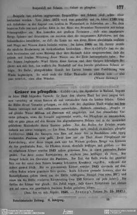 Gräser zu pfropfen.