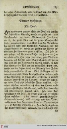 Vierter Abschnitt: Die Brust