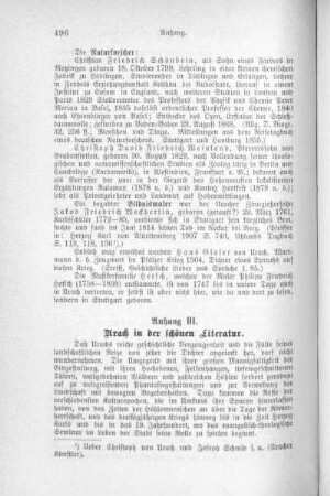 Anhang III. Urach in der schönen Literatur.