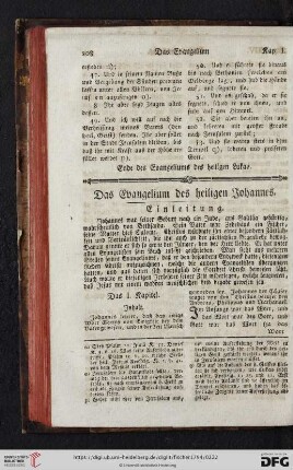 Das Evangelium des heiligen Johannes