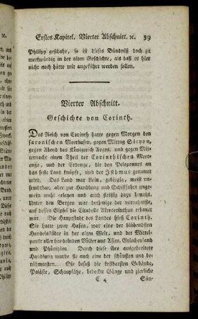 Vierter Abschnitt. Geschichte von Corinth.