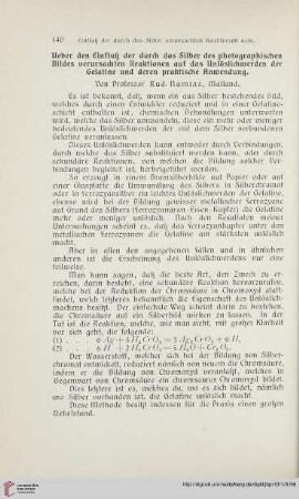 25: Ueber den Einfluß der durch das Silber des photographischen Bildes verursachten Reaktionen auf das Unlöslichwerden der Gelatine und deren praktische Anwendung