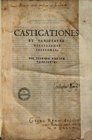 Castigationes et varietates Virgilianae lectionis