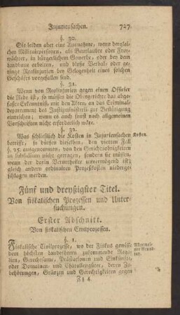 Fünf und dreyßigster Titel