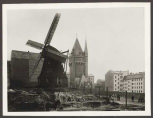 Ansichtskarte "Bockwindmühle und Wasserturm"