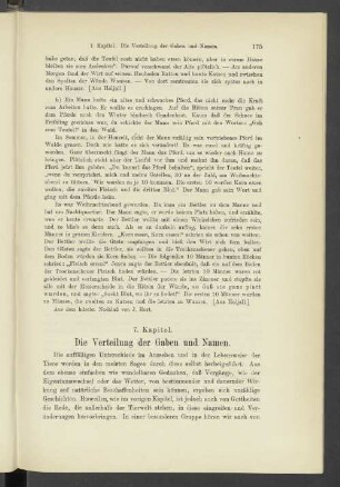 7. Kapitel. Die Verteilung der Gaben und Namen
