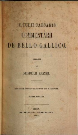 C. Iulii Caesaris commentarii de Bello Gallico