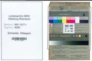 Entnazifizierung Hildegard Schneider , geb. 10.02.1902 ()