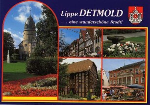 Postkarte. Lippe Detmold. ...eine wunderschöne Stadt!