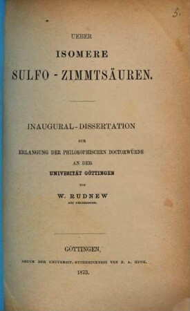 Über isomere Sulfo-Zimmtsäure