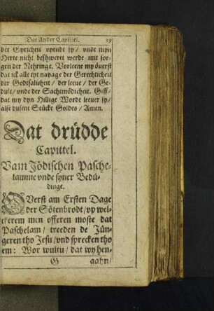 [Dat drüdde Capittel.- Dat Veerde Capittel.]