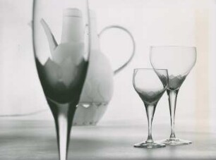 Trinkglasserie "Lotus" von Richard Latham mit Dekor von Bjørn Wiinblad
