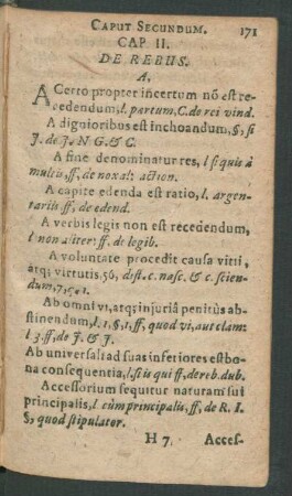 Cap. II. De Rebus.