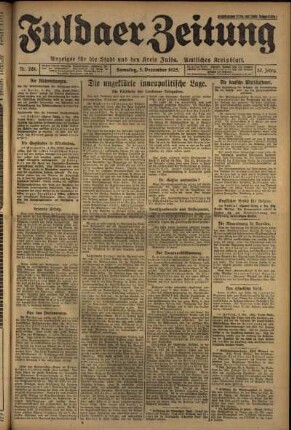Ausgabe vom Samstag, den 05. Dezember 1925.
