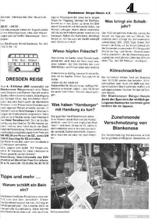 Zunehmende Verschmutzung von Blankenese