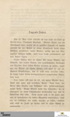 Jugendjahre