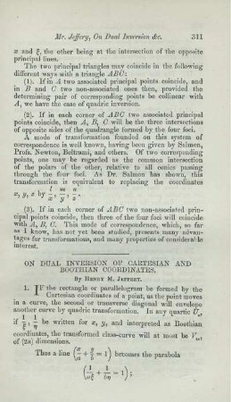 On dual inversion of certain and boothian coordinates.