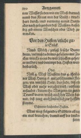 Vor den Husten ...