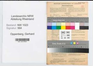 Entnazifizierung Gerhard Oppenberg , geb. 23.04.1895 (Lehrer)