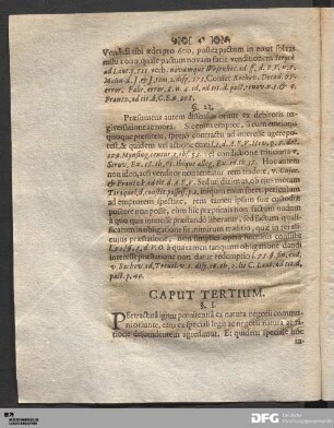 Caput Tertium.