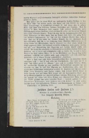 Gedichte: Zwischen Hecken und Palmen I. Gedichte in plattdeutscher Sprache. Totreden.