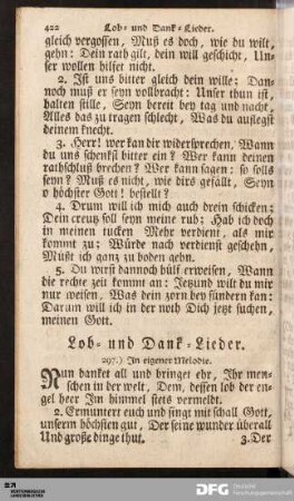 Lob- und Dank-Lieder.