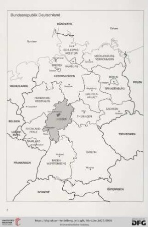Karte Bundesrepublik Deutschland
