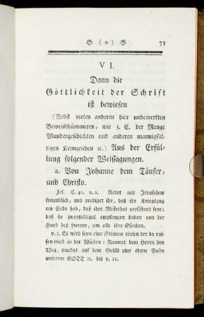 VI. Dann die Göttlichkeit der Schrift ist bewiesen [...]