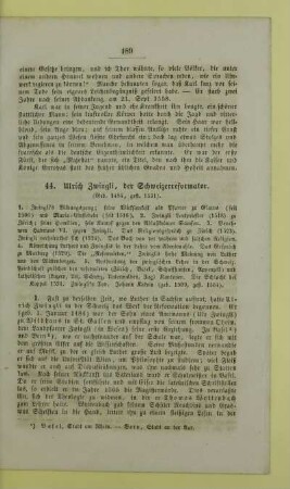 Ulrich Zwingli, der Schweizerreformator