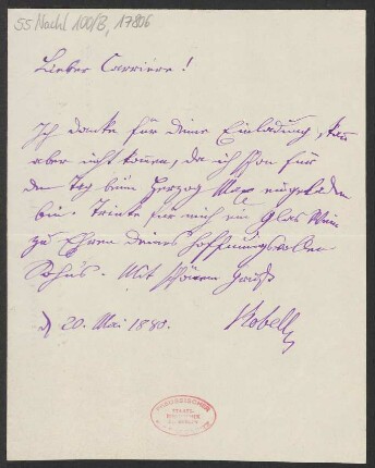 Brief an Moriz Carrière : 20.05.1880