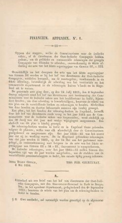 Financien. Appendix, no.1