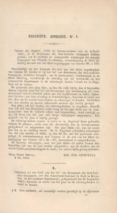 Financien. Appendix, no.1